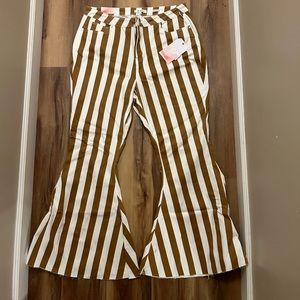 Striped bell bottoms- Camel and white. A Beautiful Soul (Arula)